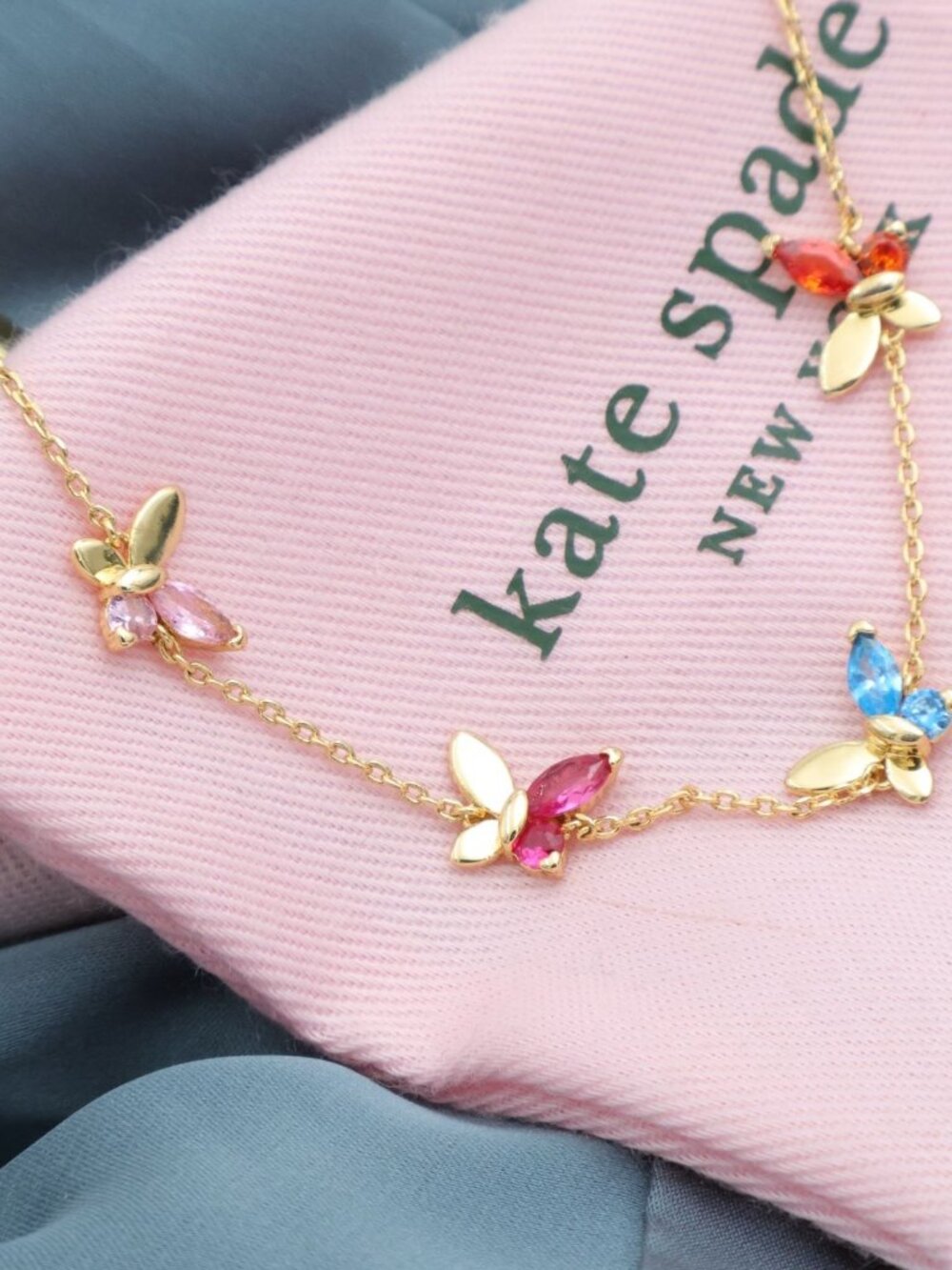 Kate Spade social butterfly multi color bracelet NEW Perfect condition